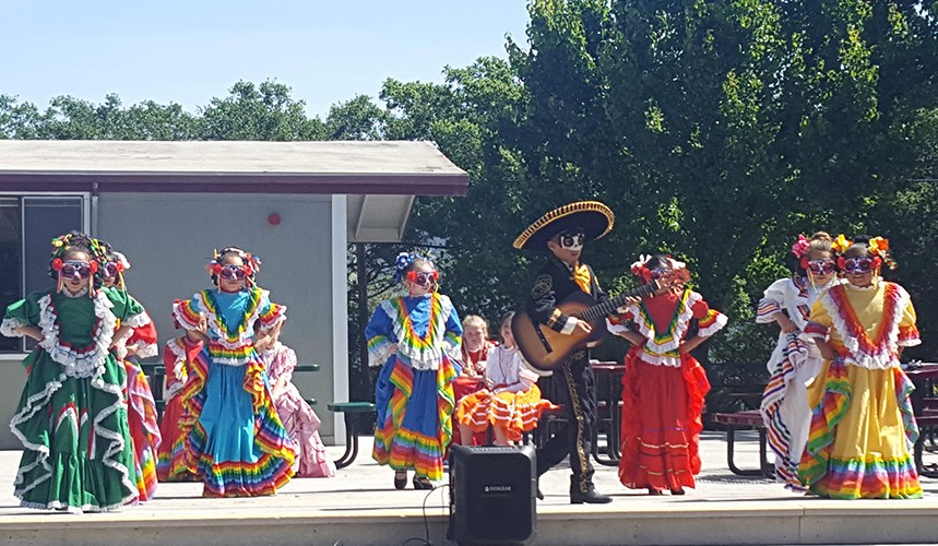 Ballet Folklorico performance at May Day Festival.